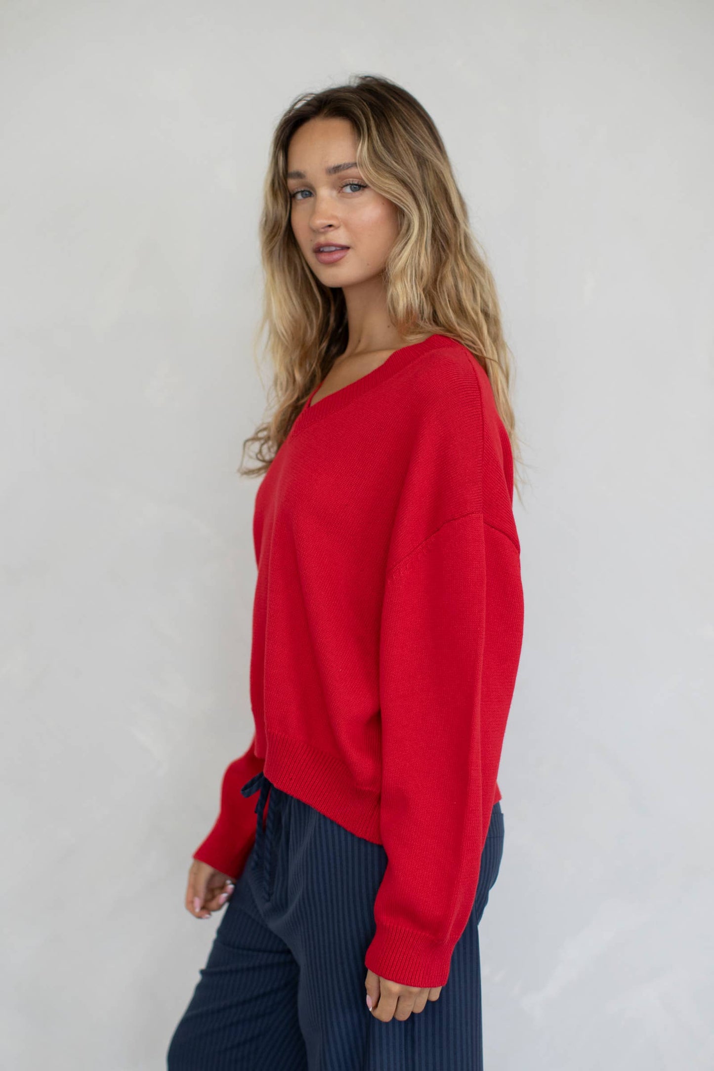 Chloe Sweater in Red