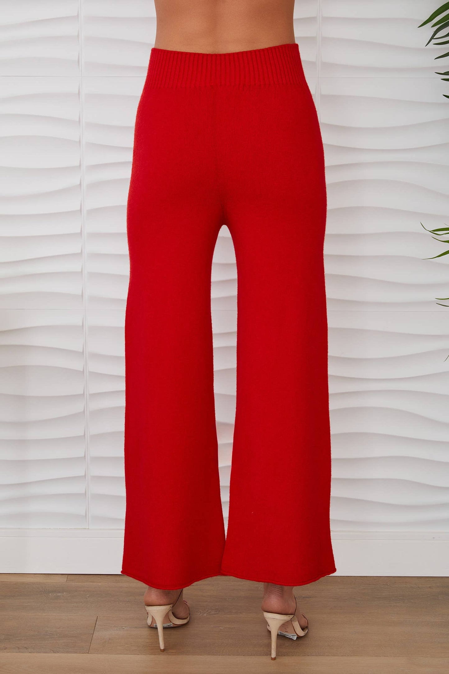 COZY KNIT CROPPED WIDE LEG PANT (330201/27736)