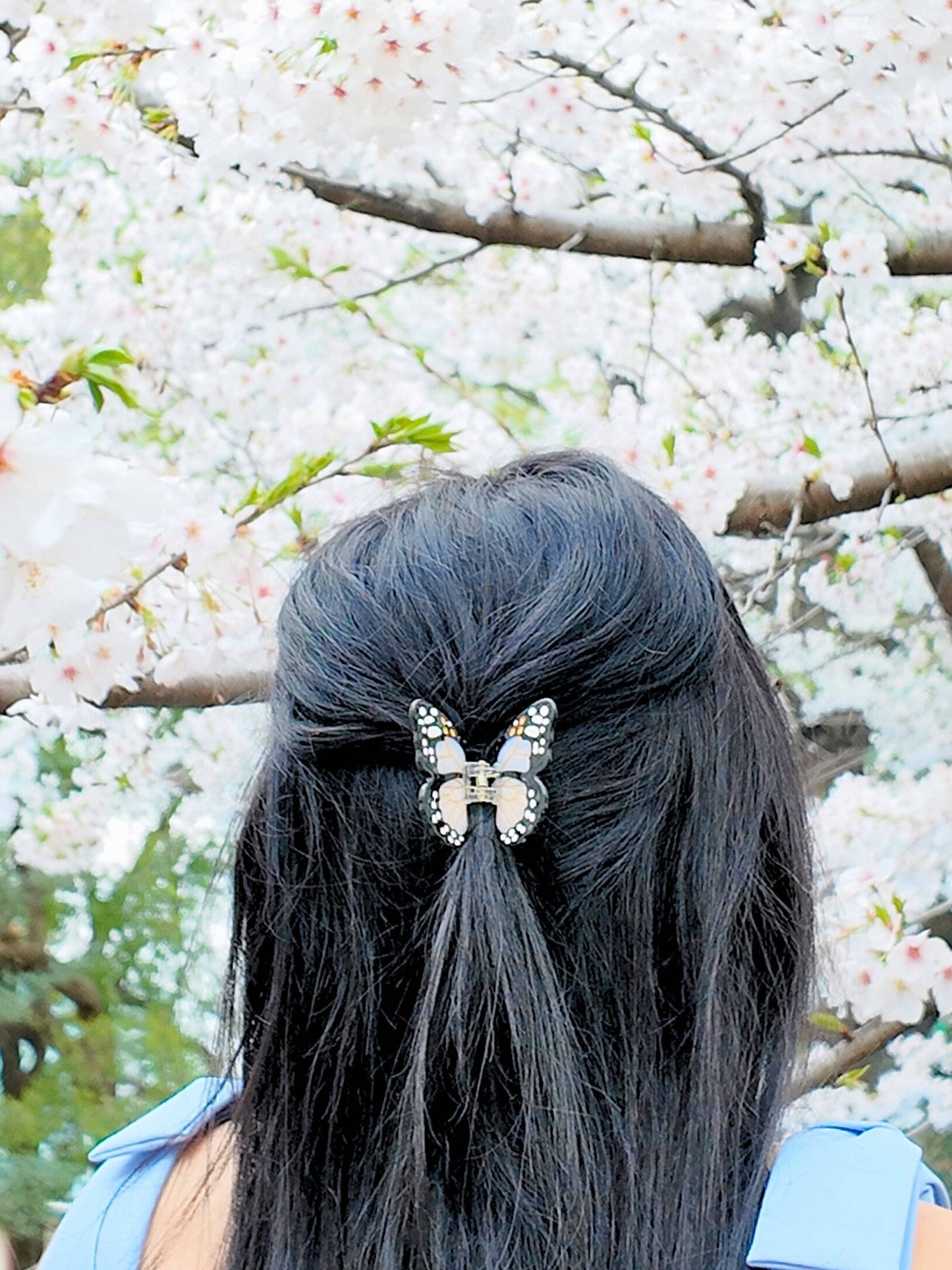 Hand-painted Mini Monarch Butterfly Claw Hair Clip | Eco-Friendly
