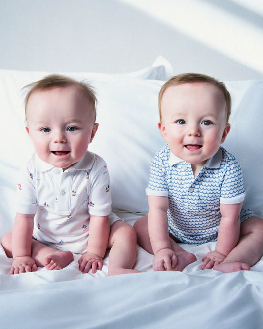 Baby's Pima Louis Play Romper in Bateau