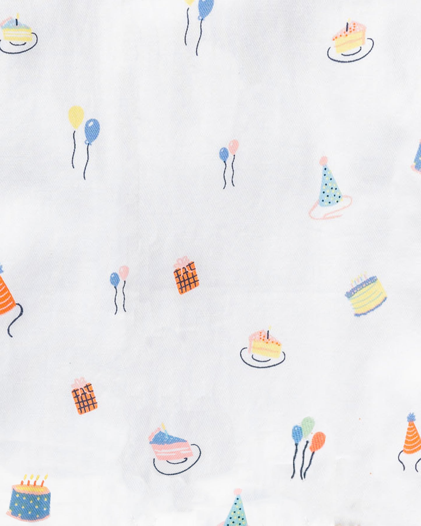 Baby's Twill Ruffled Romper in Birthday Wishes