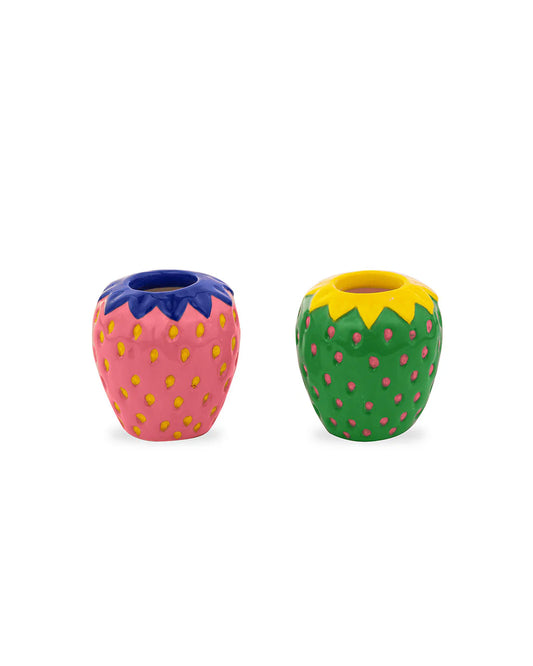 Candle Holder Set - Strawberries