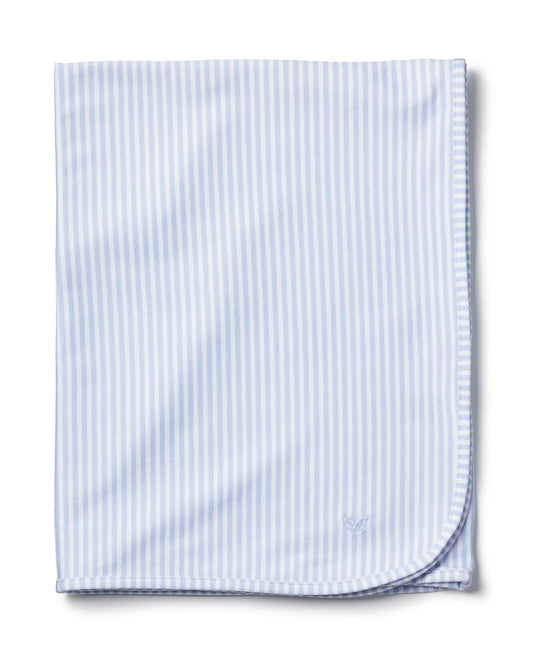 Pima Baby Blanket Blue Stripes