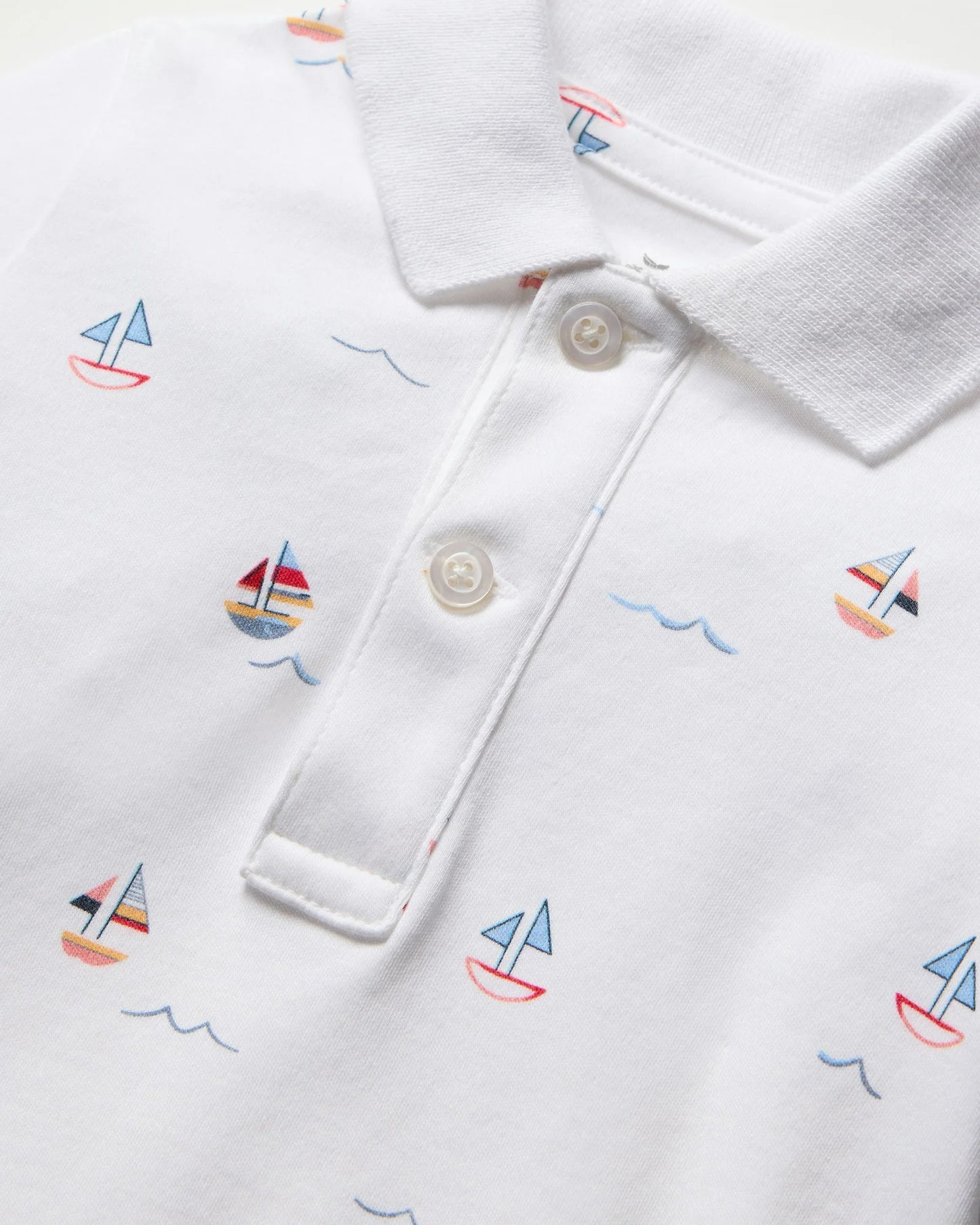 Baby's Pima Louis Play Romper in Bateau