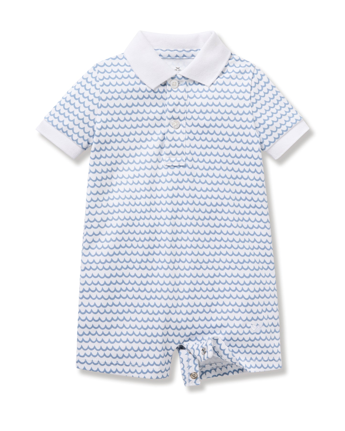 Baby's Twill Summer Romper in La Mer