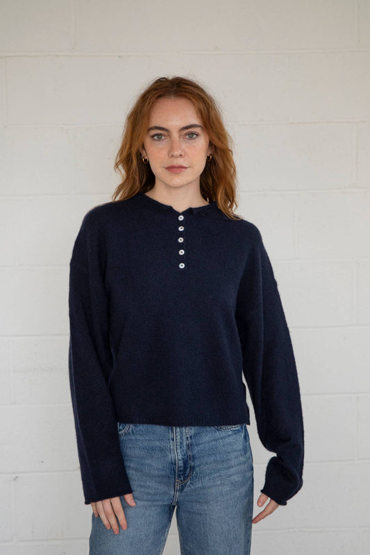 Piper Henley Pullover in Midnight