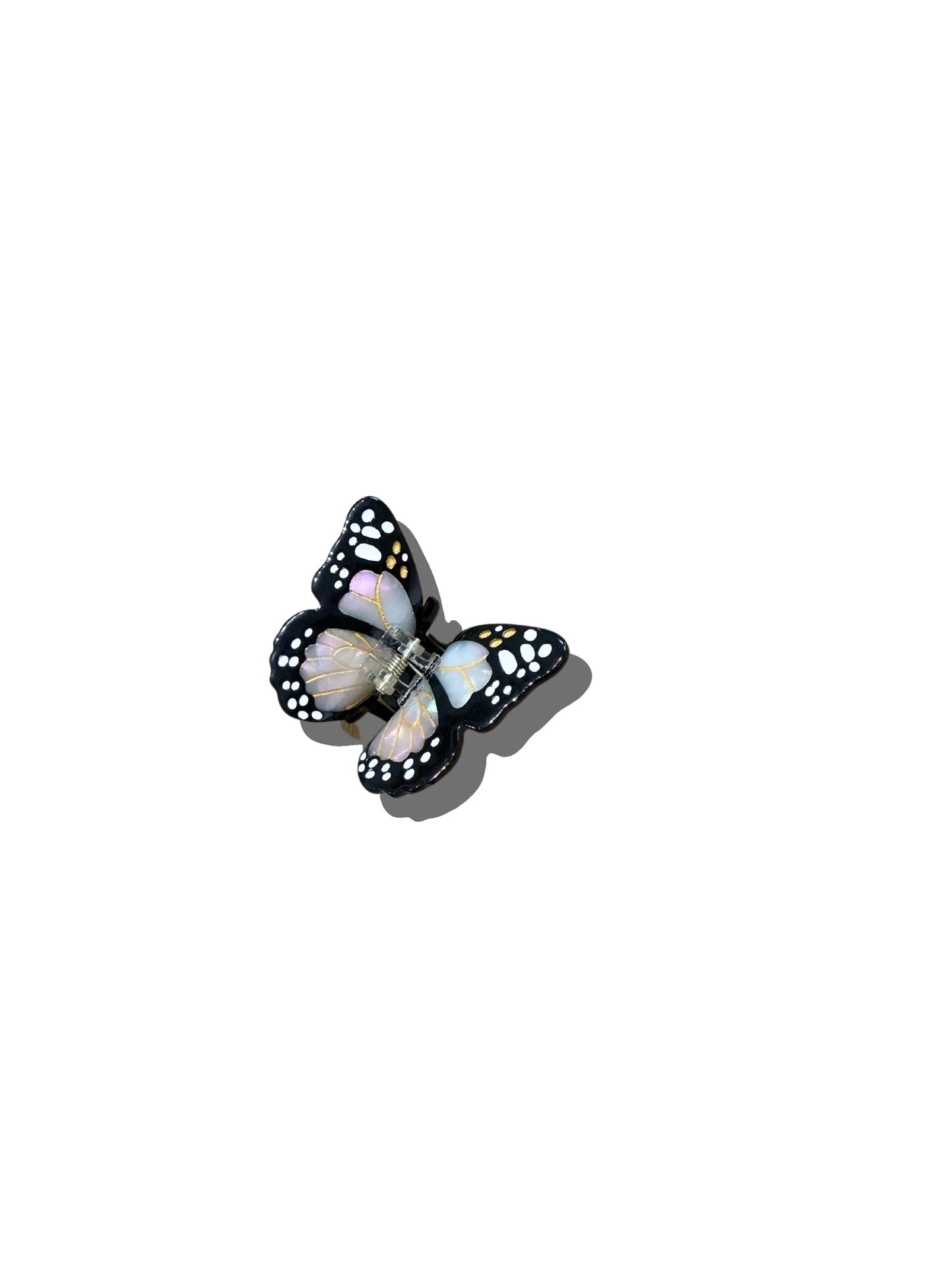 Hand-painted Mini Monarch Butterfly Claw Hair Clip | Eco-Friendly