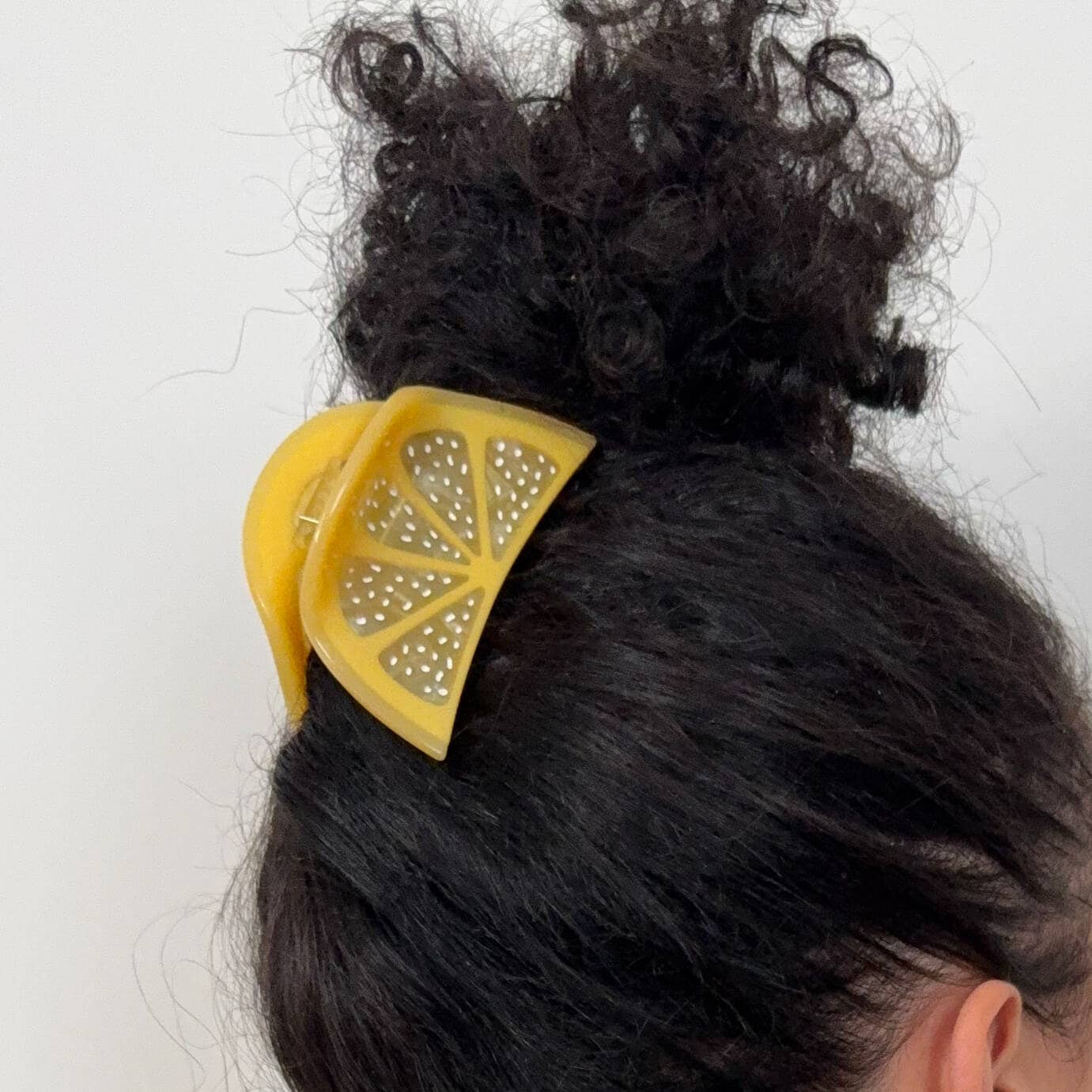 Midi Lemon Slice Hair Claw Clip