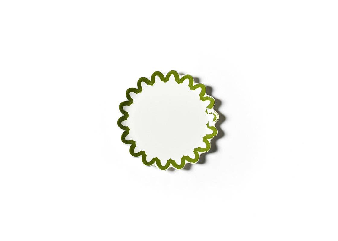 Olive Arabesque Trim Scallop Salad Plate