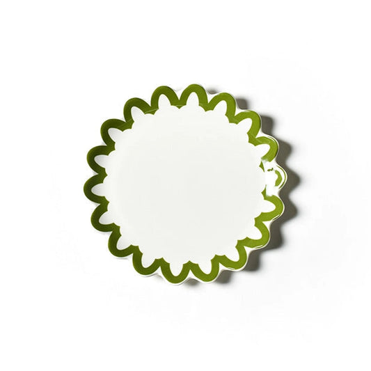 Olive Arabesque Trim Scallop Salad Plate