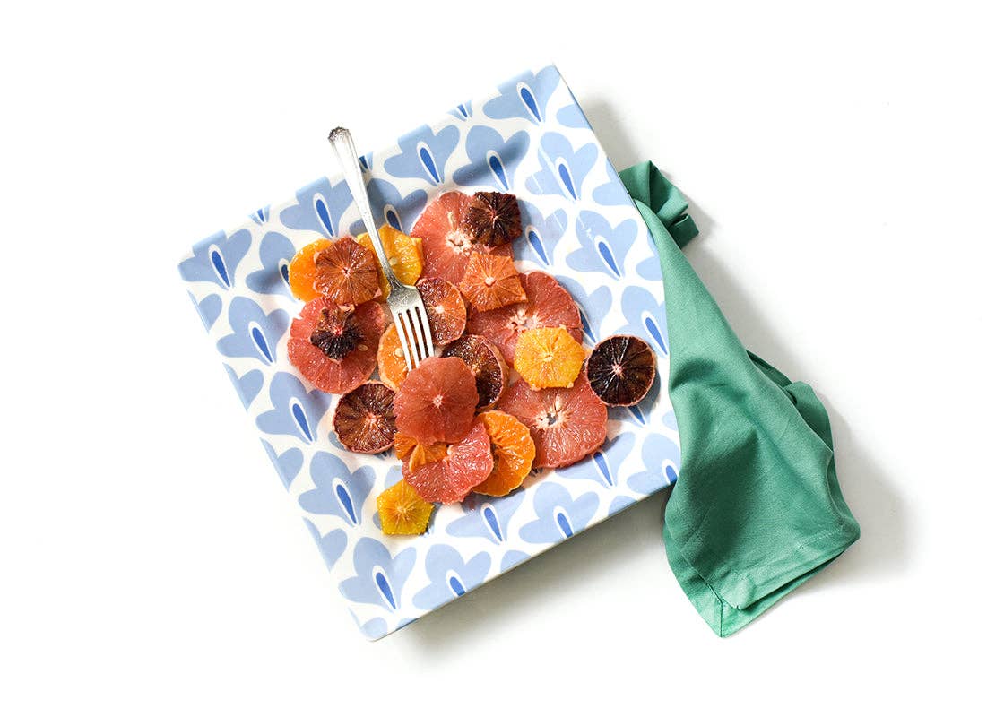 Iris Blue Sprout Square Platter