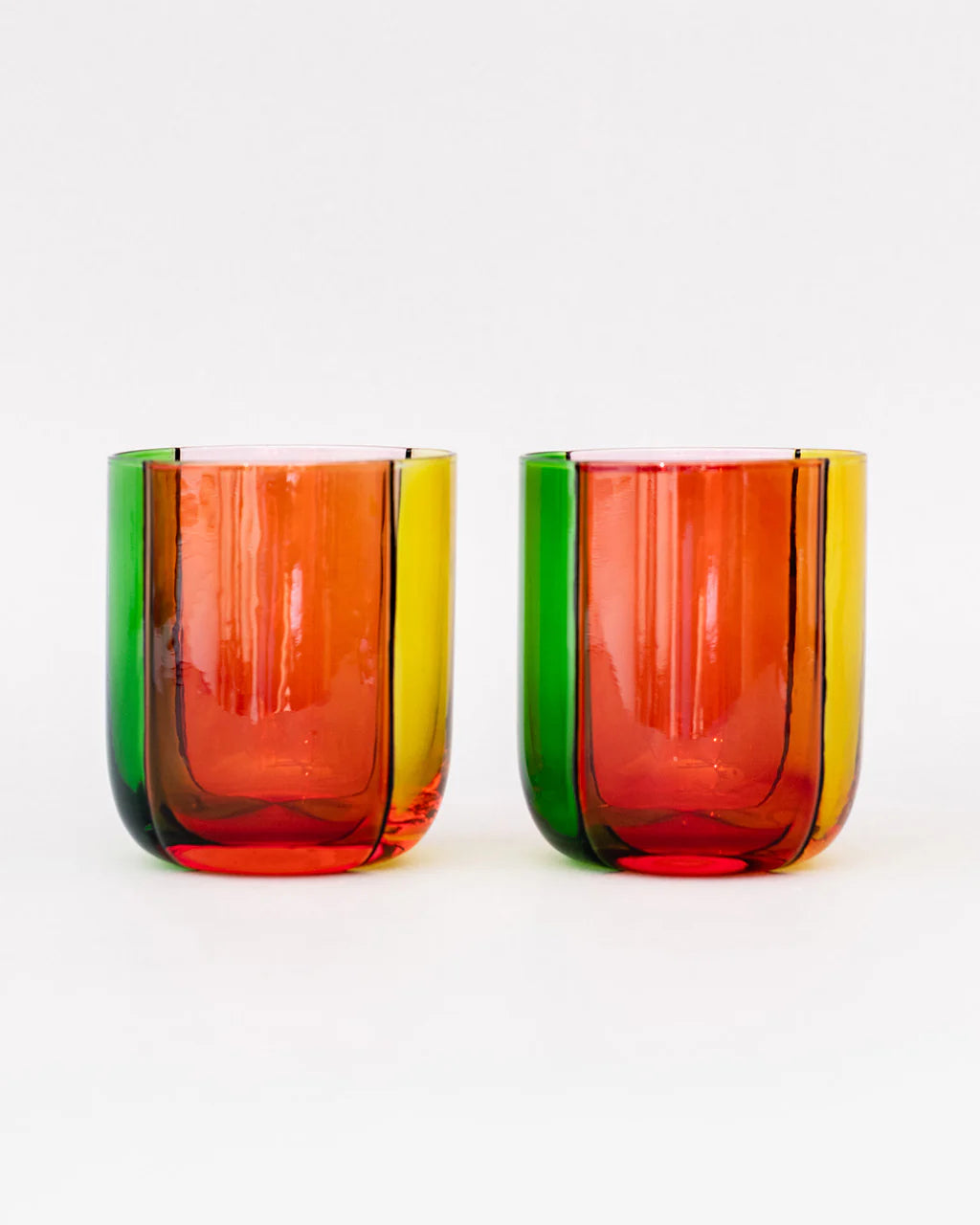 Low Ball Glass Set - Colorblock