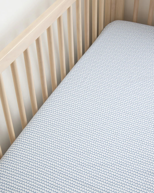 Luxe Premium Cotton Crib Sheet in La Mer