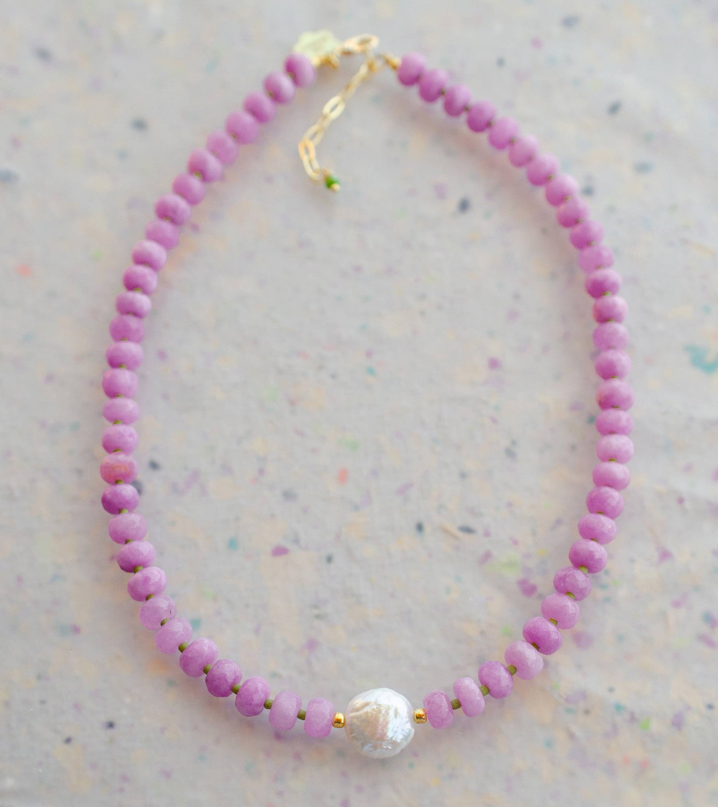 Gemstone and Pearl Beaded Necklace