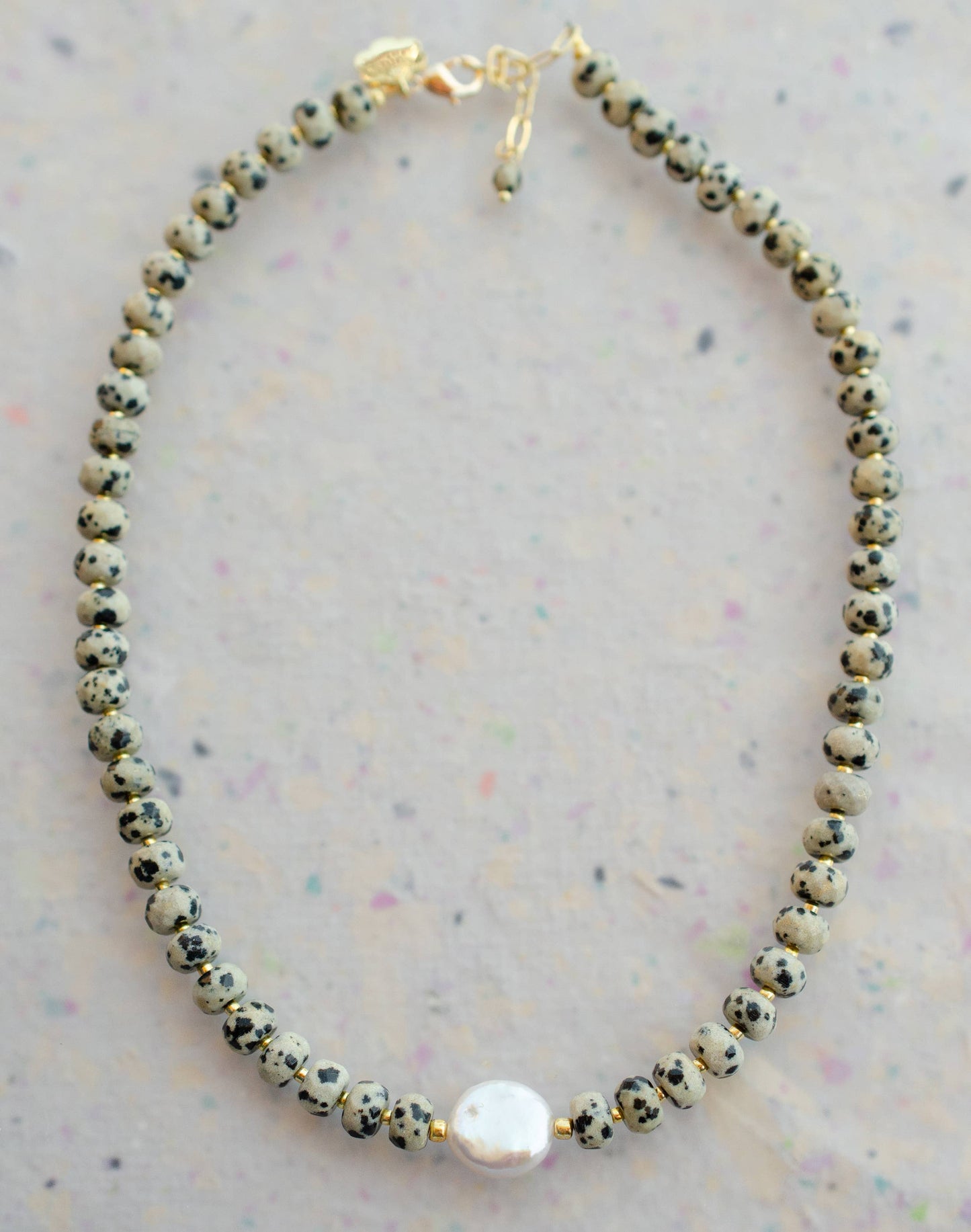 Gemstone and Pearl Beaded Necklace