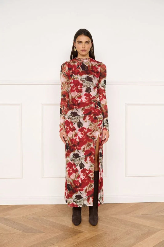 Maxime Mesh Midi Dress