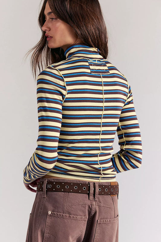 We The Free Good Good Stripe Turtleneck