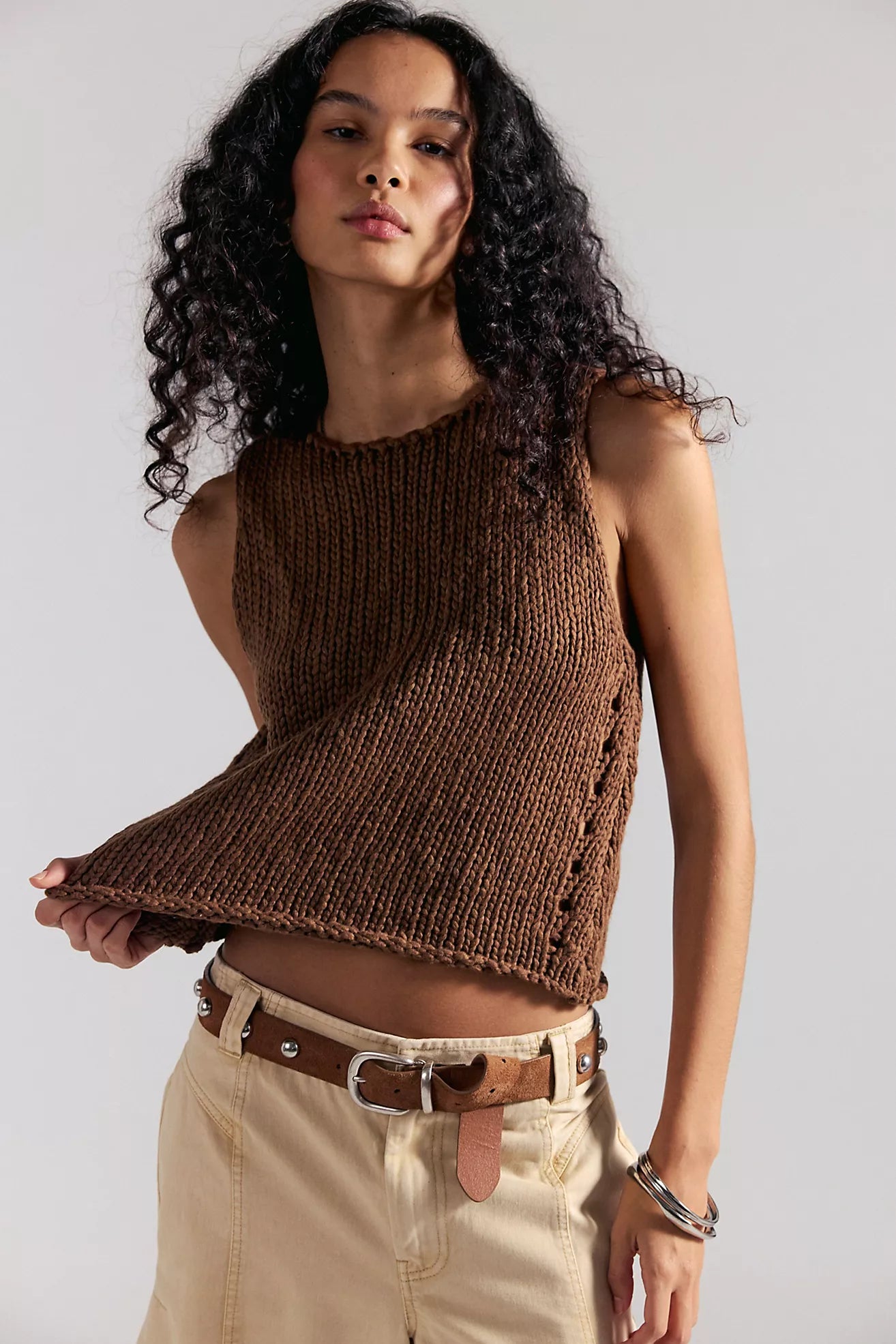 Opal Knit Tank Coffee