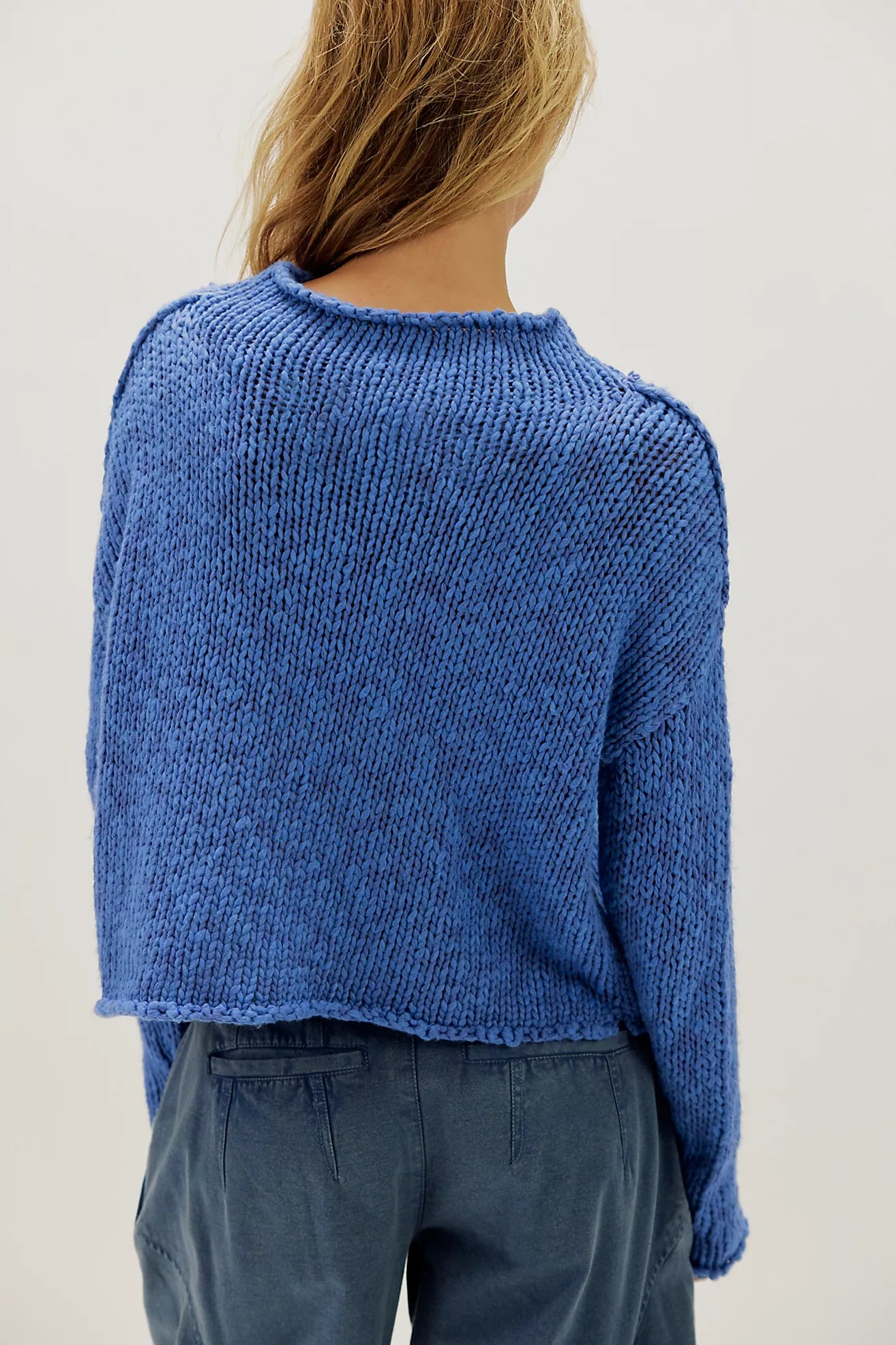 Opal Rollneck Knit Sweater - Peri Blue