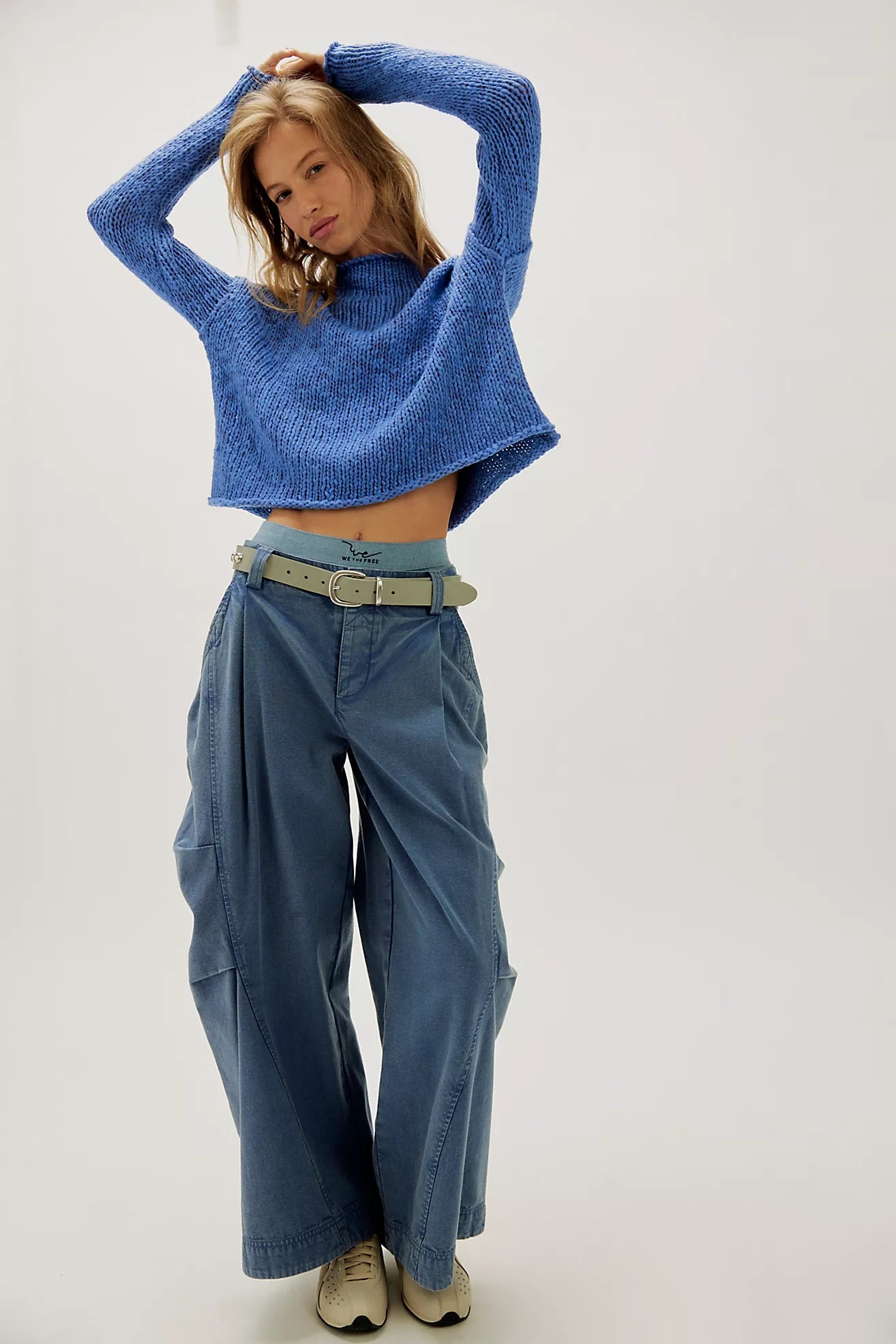 Opal Rollneck Knit Sweater - Peri Blue