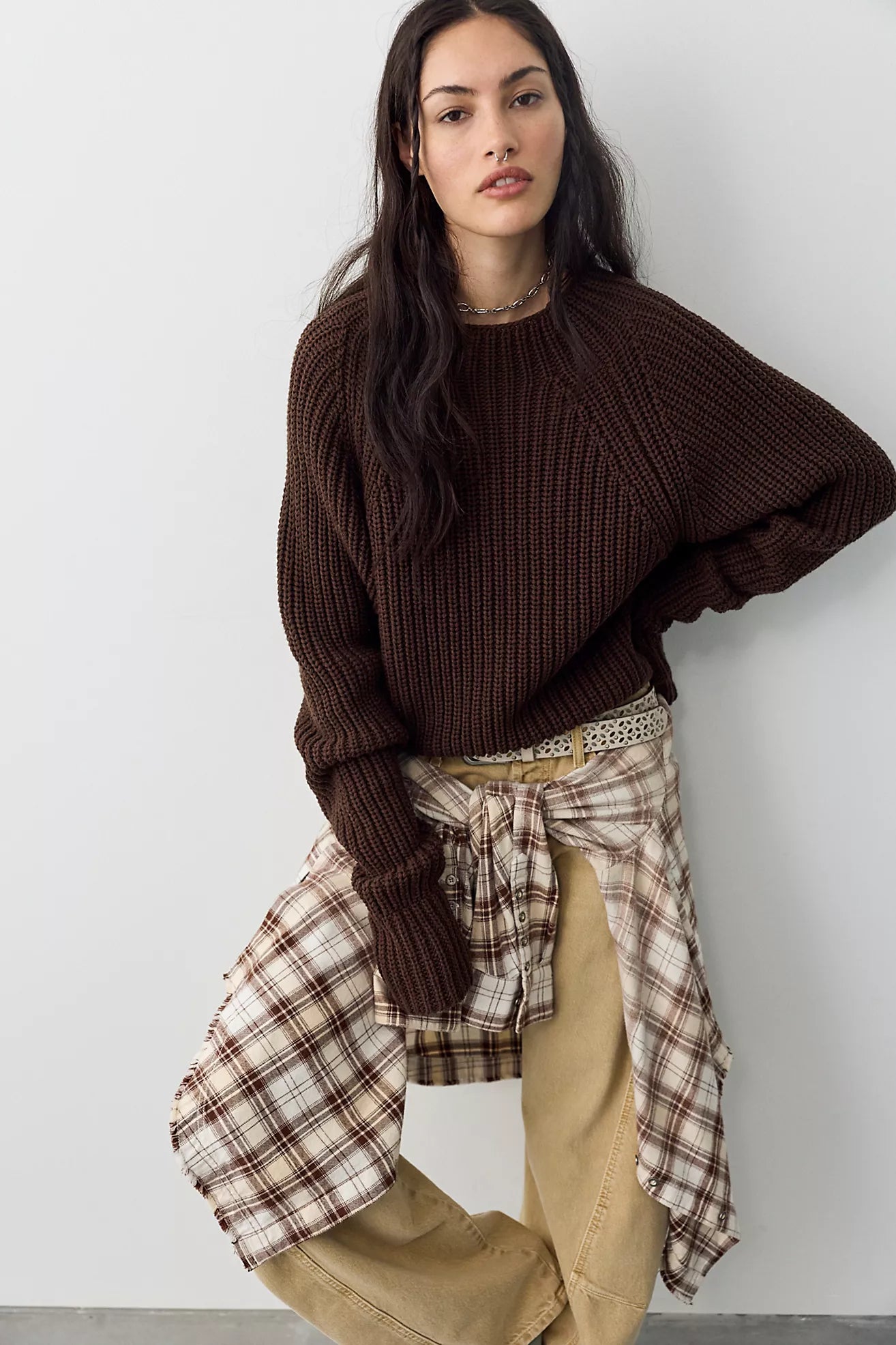 Low Tide Knit Pullover Chocolate