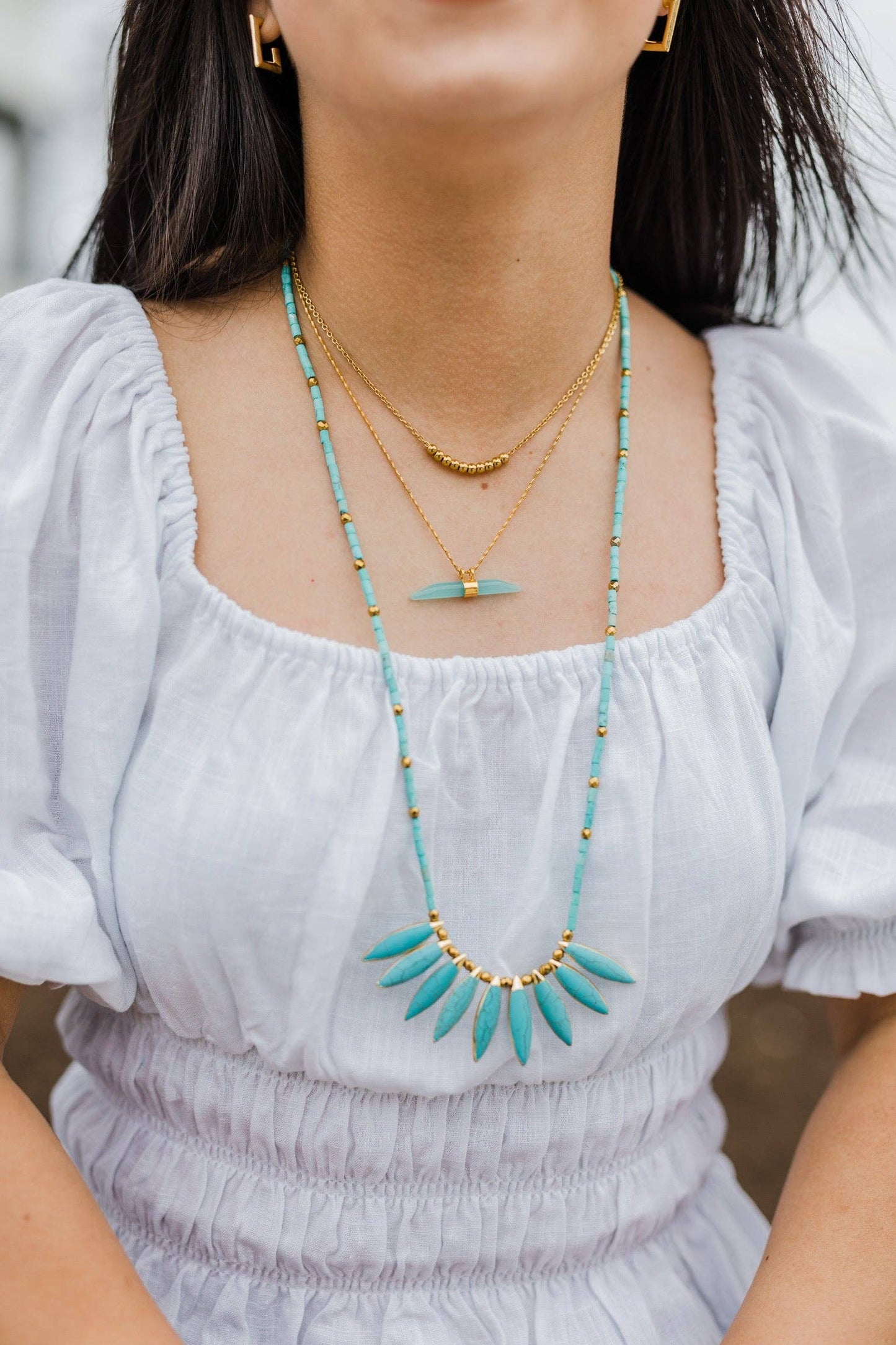 Belmont Beaded Pearl Pendant Necklace