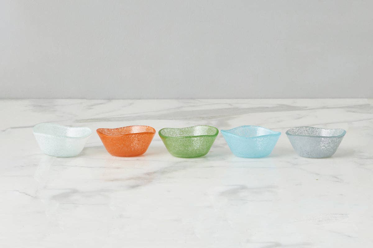 Glass Mini Round Dipping/Condiment Bowl, White