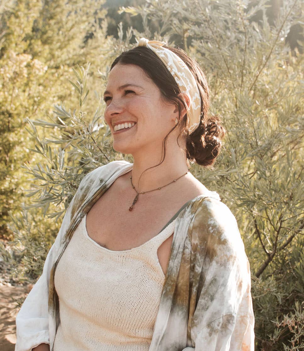 Blossoms Bandana - Screenprinted Cotton Nature-Inspired Gift