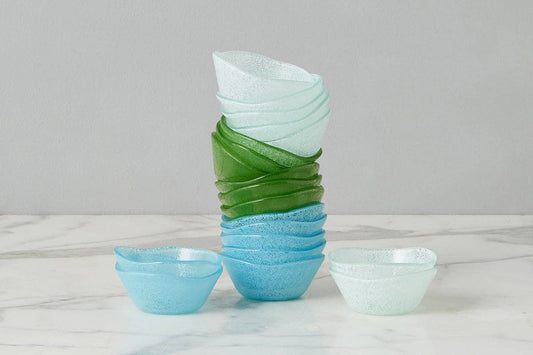Glass Mini Round Dipping/Condiment Bowl, White