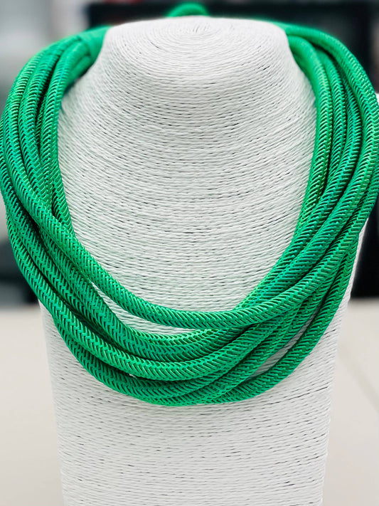 "Original" Slub 8-Strand Necklace (kelly green) NK263