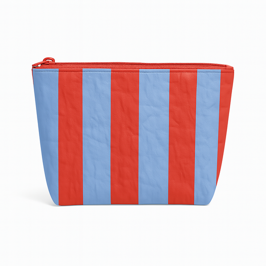 Red + Blue Cosmetic Pouch