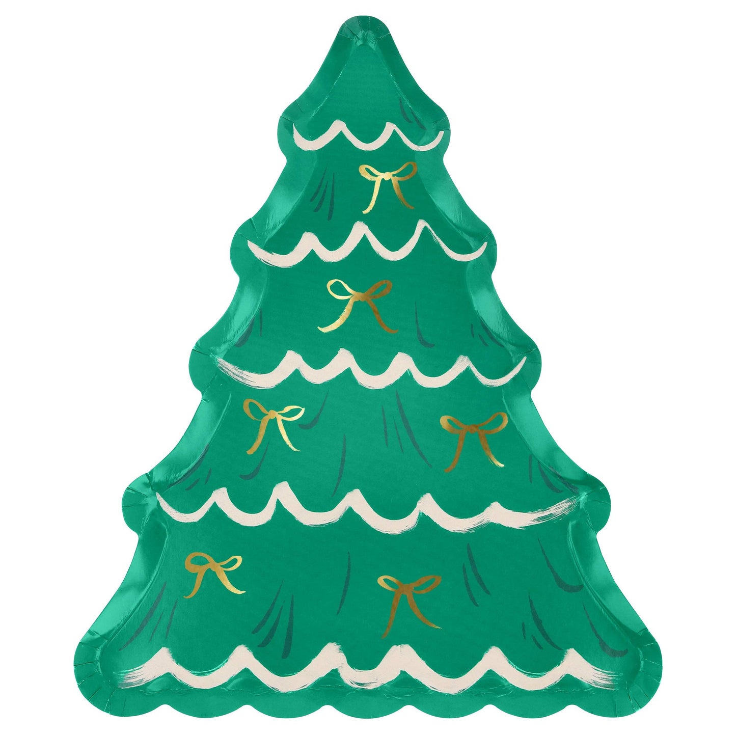 Christmas Tree With Bows Plates