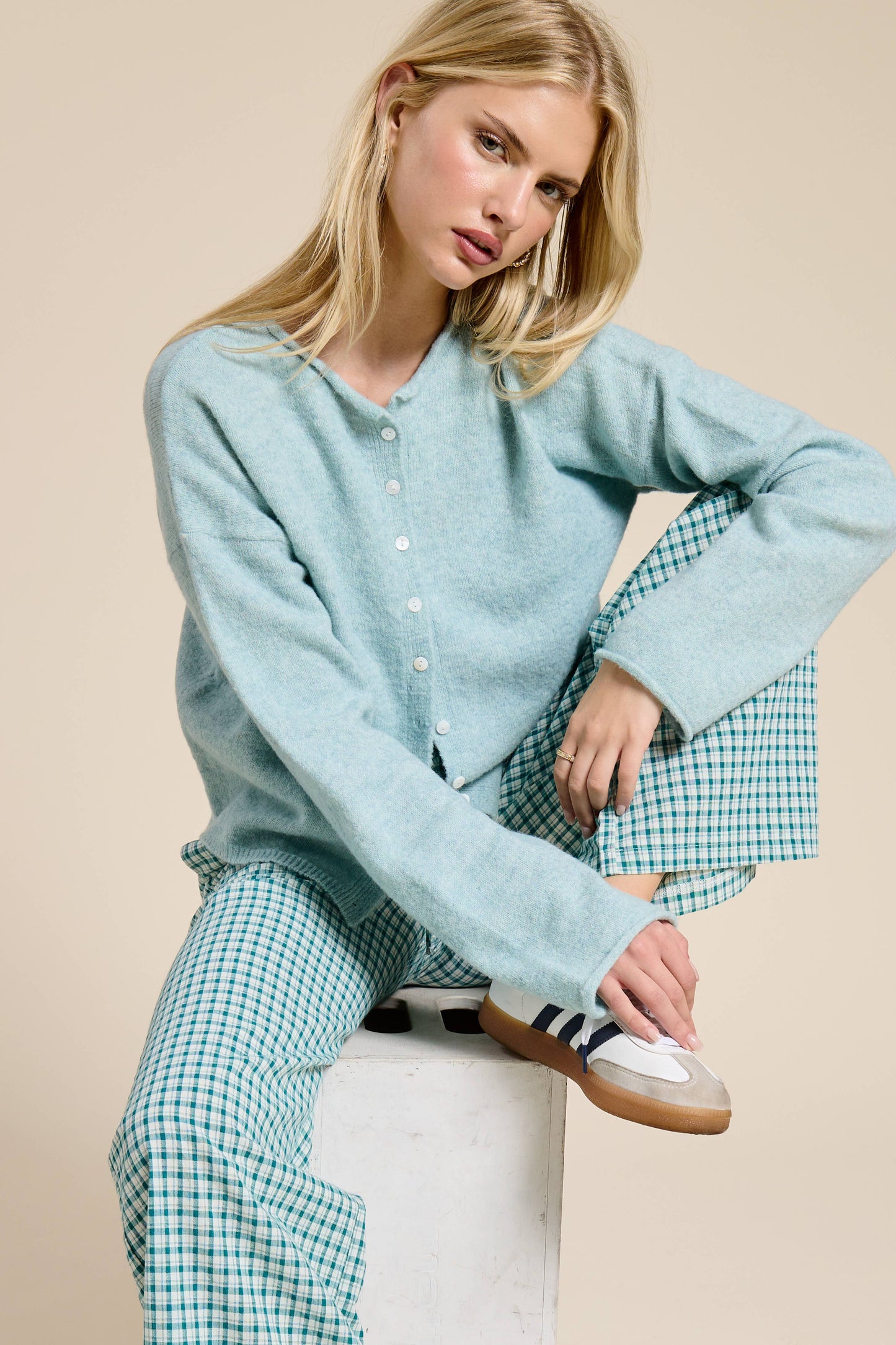 Essential Button Down Cardigan Top
