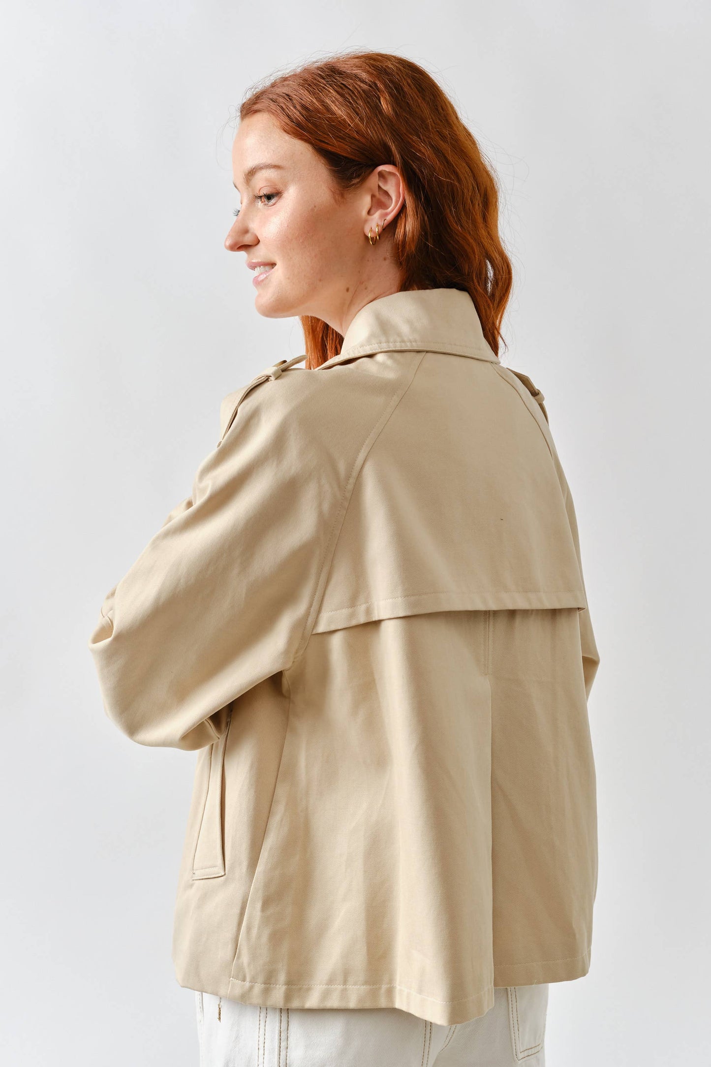 Half Trench Double Button Jacket
