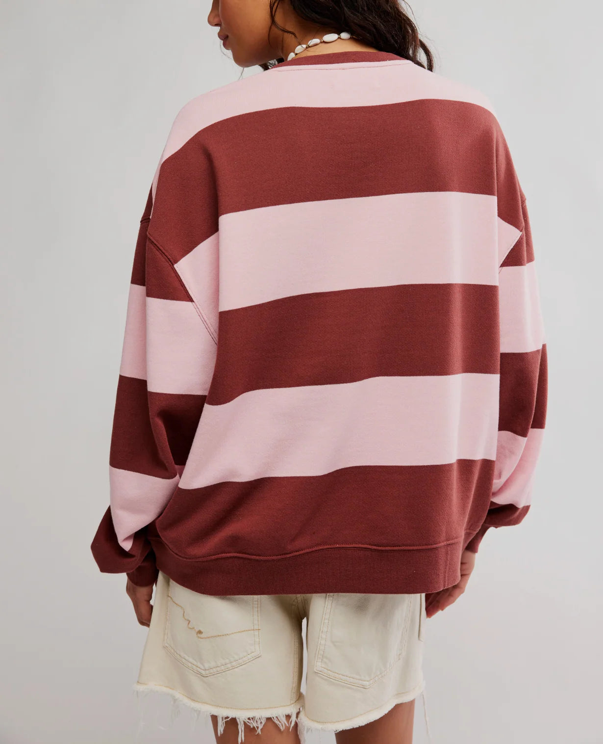 Classic Stripe Crew Wide - Strawberry Wine Combo