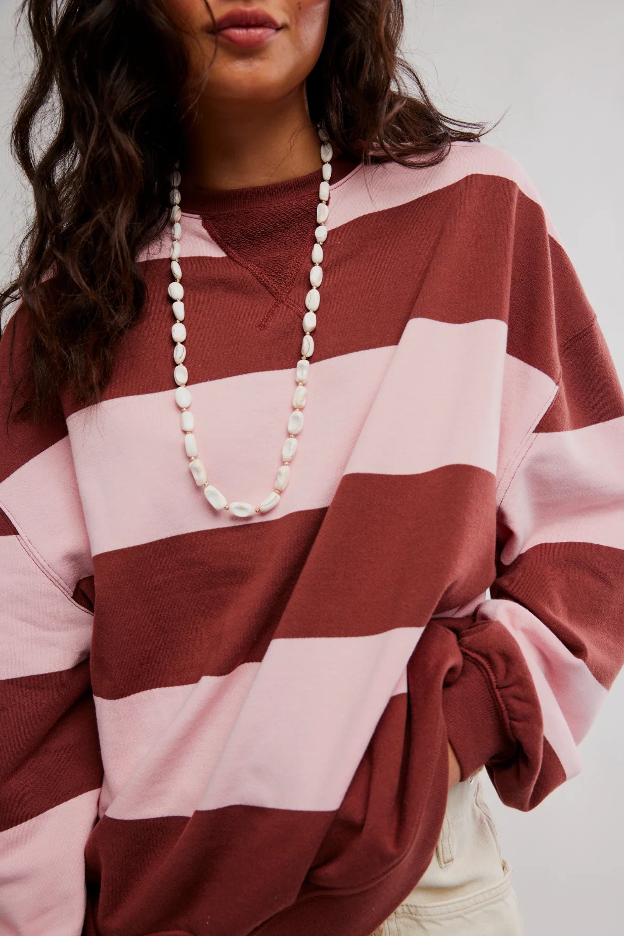Classic Stripe Crew Wide - Strawberry Wine Combo