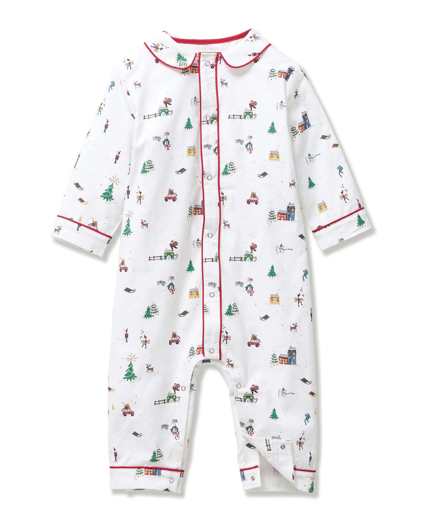 Baby's Twill Cambridge Romper in Holiday Town