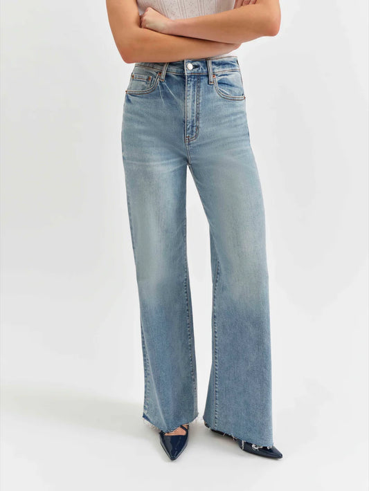 Far Out High Rise Wide Leg in Fools Gold