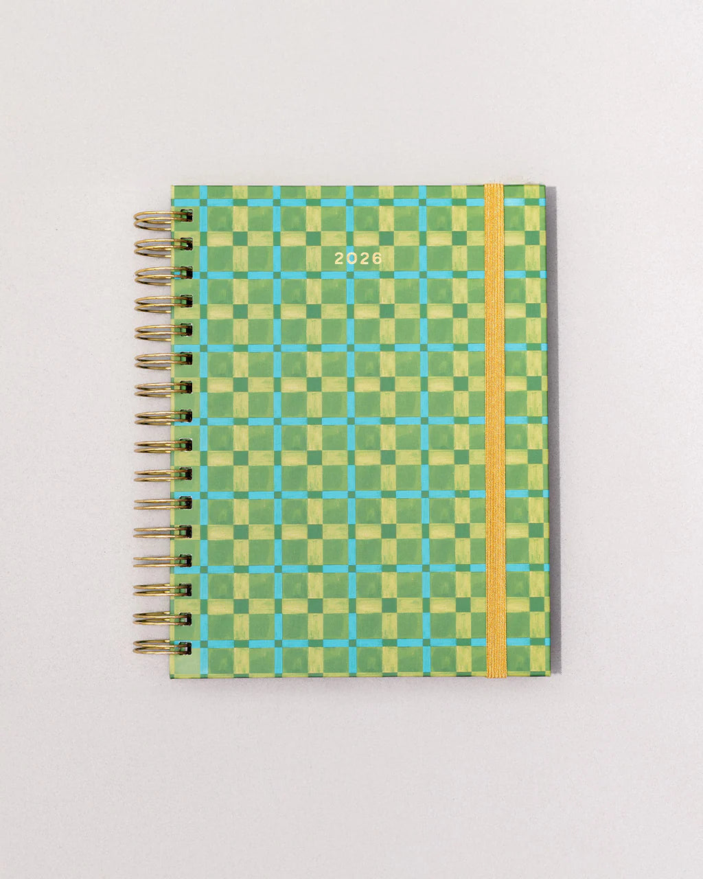 Medium 12-Month Annual Planner - Green Plaid