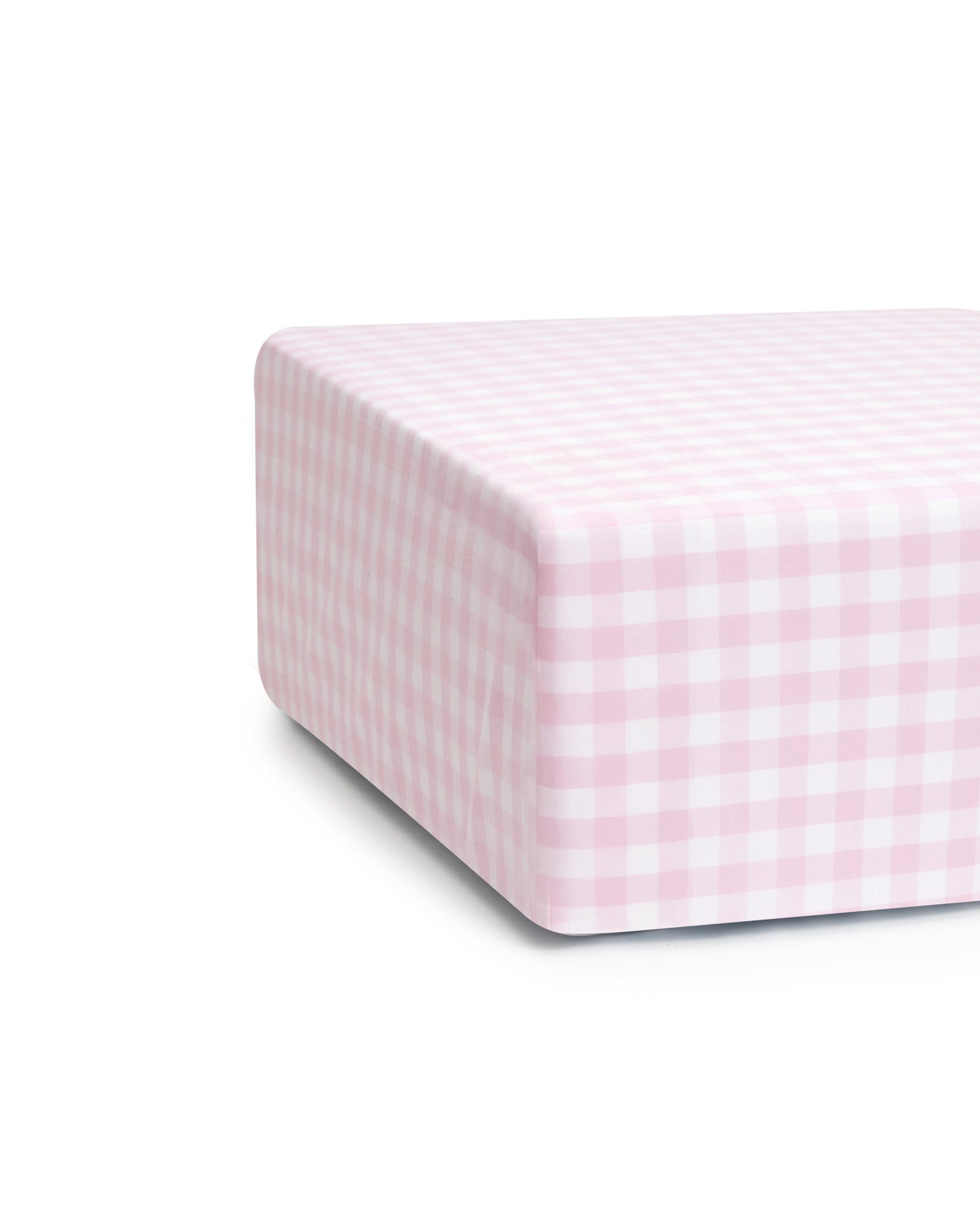 Luxe Premium Cotton Crib Sheet in Pink Gingham