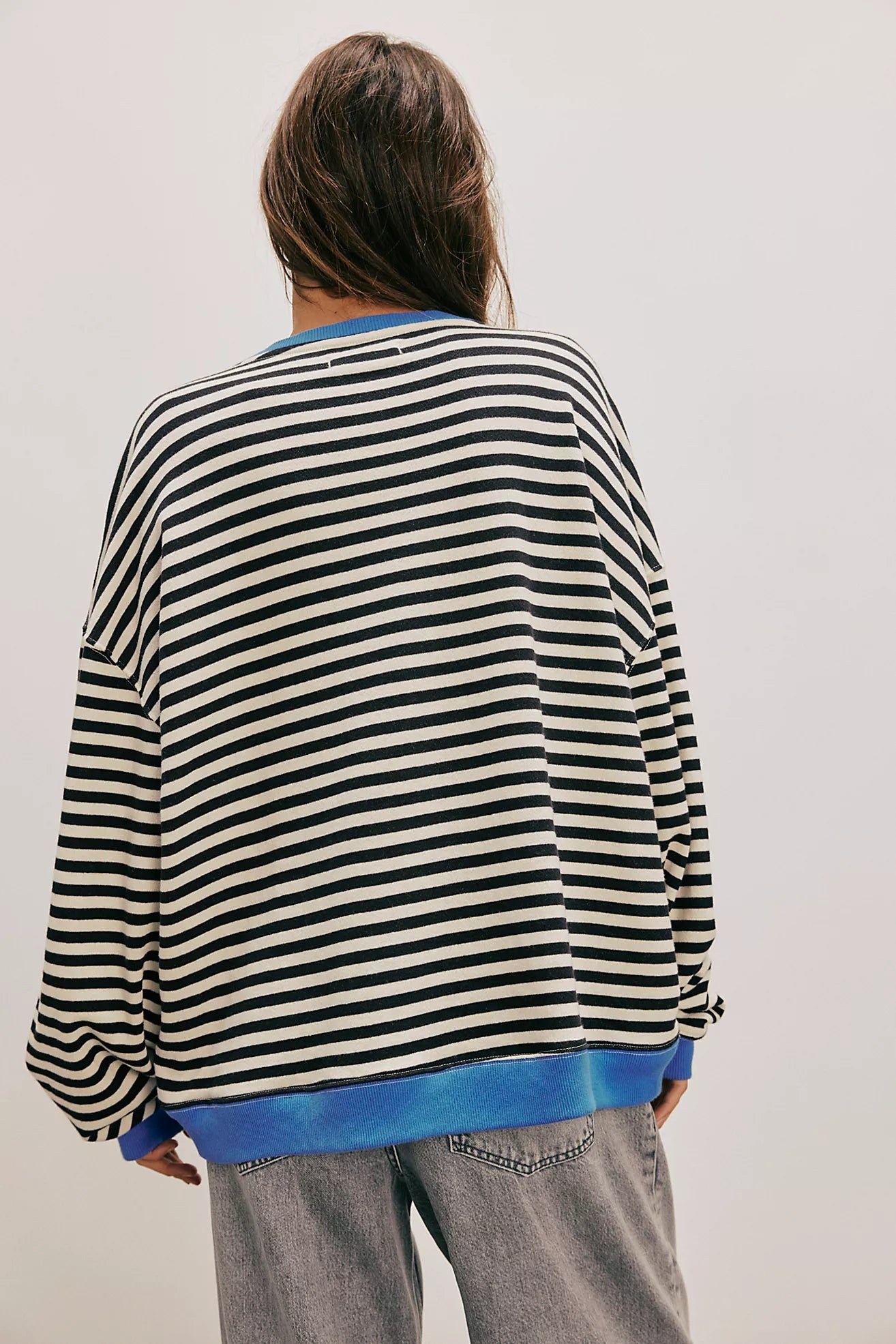 Classic Striped Oversized Crewneck