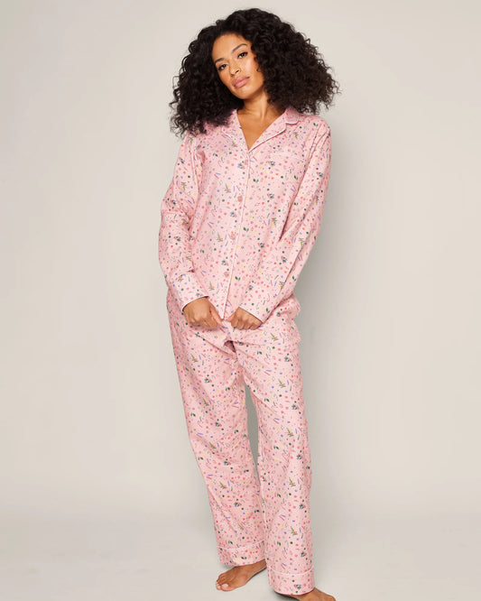Women's Twill Pajama Set in Vintage Sweets