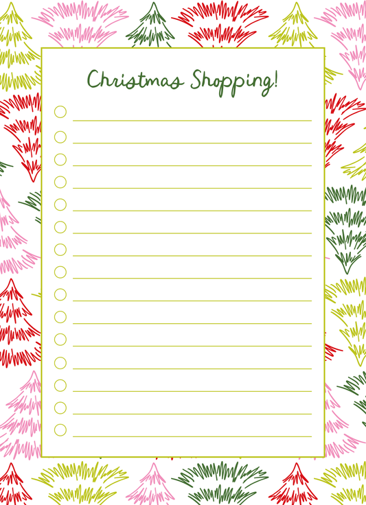 Christmas Shopping Notepad